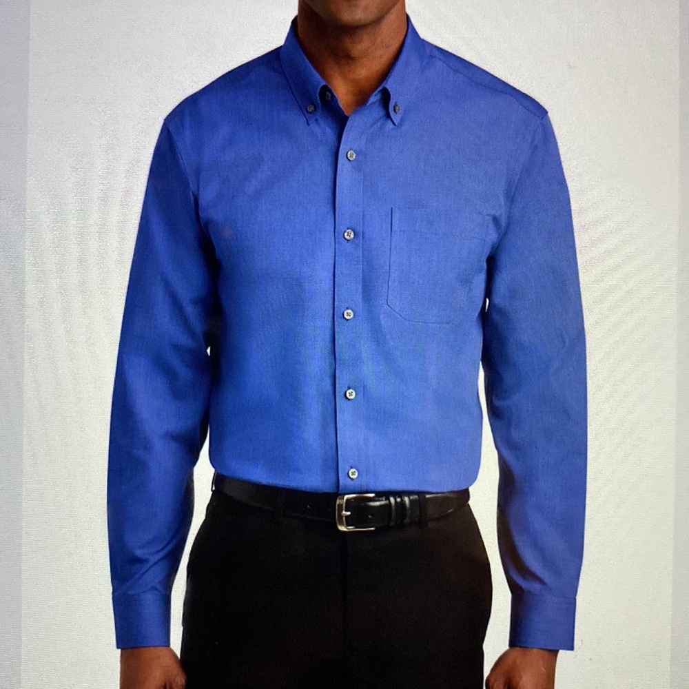 Stanley Blacker Classic Blue Button Down Shirt - image 1